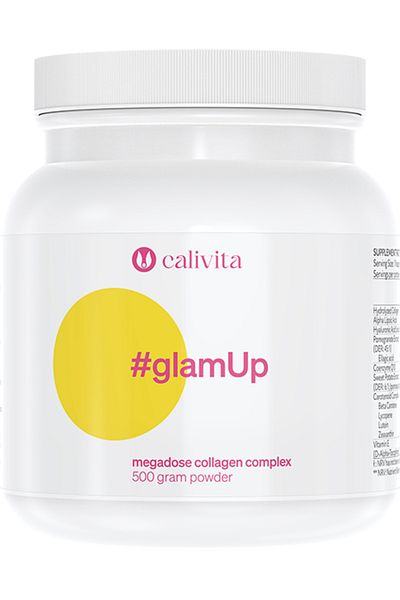 Calivita GlamUp Powder Megadose of Collagen (10g!) Hyaluronic Acid & Natural Antioxidants (500 g) - Calivita