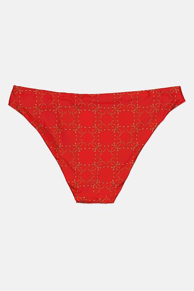 Guess Women Swimwear Bikini Bottom, Red