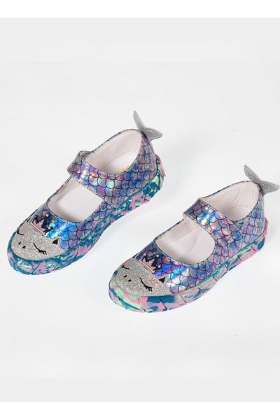 Casabony Adidași de balerină pentru fete cu hologramă sirenă 3D