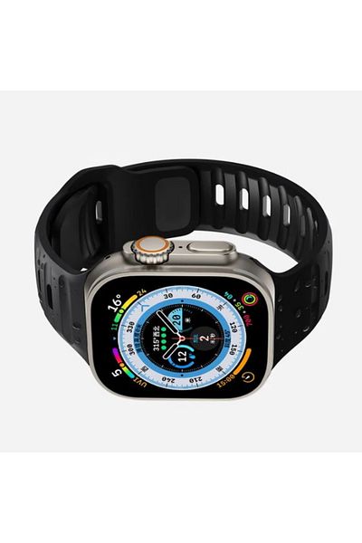 REDz Accessories Potrivire sportivă, Sport, Pentru Apple Watch, Reglabil, Rezistent la șocuri, Silicon, Negru - 44/45/46/49 mm