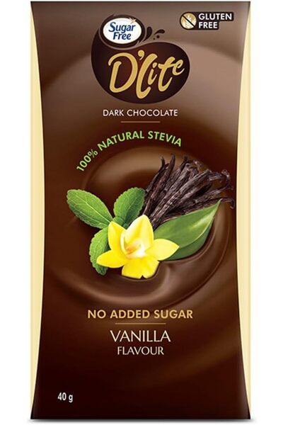 SUGAR FREE D'LITE لوح شوكولاتة الفانيليا، 40 غرام
