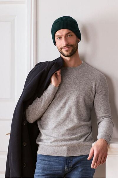 Tchibo Men Knitted Beanie, Green