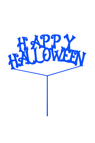 OEM Decoratiune "HAPPY HALOWEEN" Boo-tiful Celebrations, 14 x 13,8 cm albastru