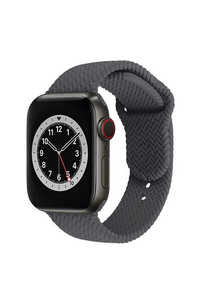 REDz Accessories Curea din silicon pentru Apple Watch, model 3D, gri - 44/45/46/49 mm, mărime mare