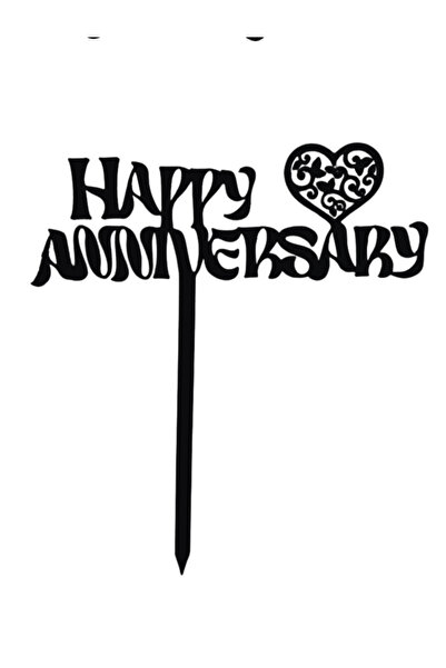 OEM Topper tort, "HAPPY ANNIVERSARY", zi de nastere, aniversare 15, 5 x 13, 8...