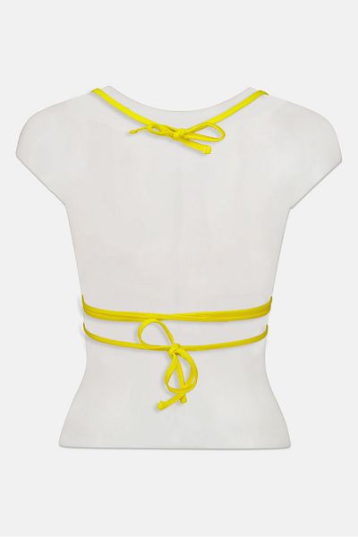 Nao Serati x Reebok Women Lightly Padded Bikini Top, Yellow