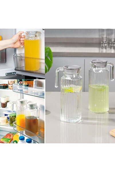 PUFO Elegant Simply glass carafe for water, lemonade or juice, 1L, transparent
