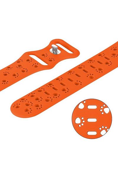 REDz Accessories Puppy Paws Sport Strap, For Apple Watch, Puppy Paws Design, Silicone, Orange - 38/40/41 Mm