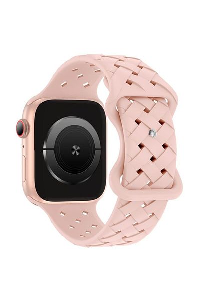 REDz Accessories Twisted Loop Strap For Apple Watch, Silicone, Adjustable, Sport, Pink - 44/45/46/49 Mm