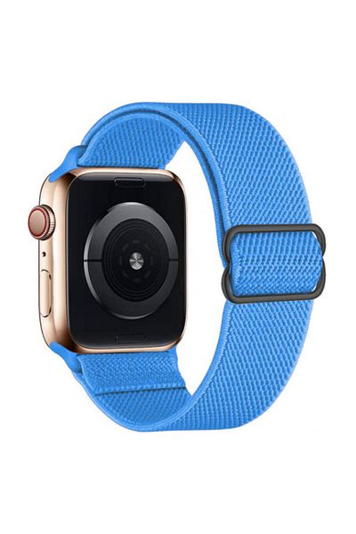 REDz Accessories Curea elastică, compatibilă cu Apple Watch, reglabilă, albastru deschis - 38/40/41 mm