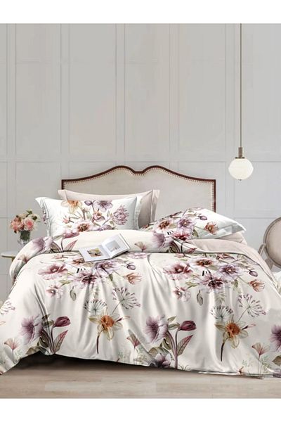 Donetella Printed Duvet Cover Set 6-Pcs – King Size 220x240 cm, Microfiber Fabric, No Filler Inside