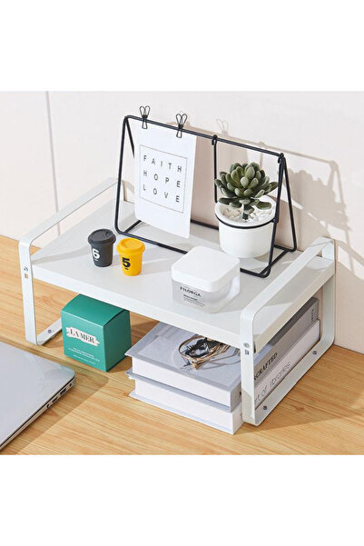 Viyogo Extendable kitchen shelf, metal, 38-60 cm (W), white, 25 cm (H)