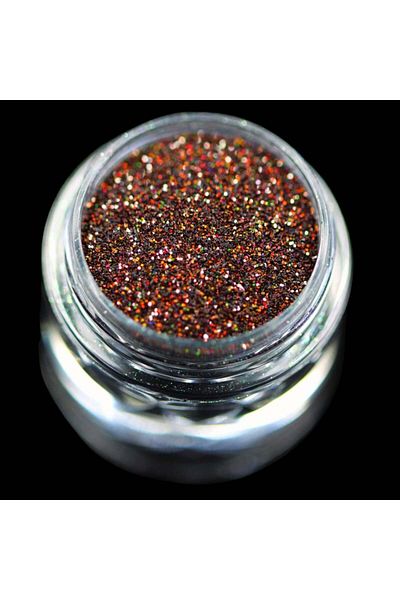 Kajol Beauty Cosmetic glitter for makeup and body art PK169 (brown with multi-colored sparkles) KAJOL Beauty, 1g