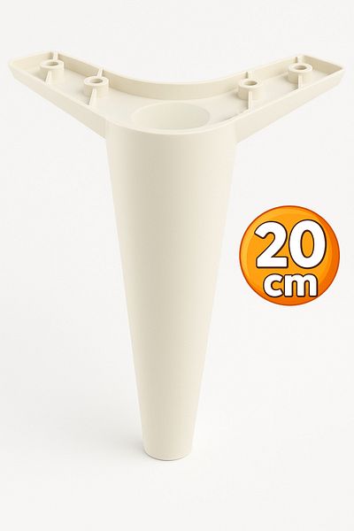 Badem10 Mobila Canapea Fotoliu 20 Cm Picior Aytaşı Culoare Unitate TV Consolă Picior Cremă