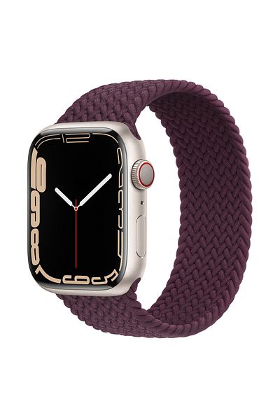 REDz Accessories Solo Loop Strap, Compatible with Apple Watch, Elastic, Burgundy - 38/40/41 mm, Large