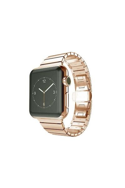 REDz Accessories Metal Link Strap For Apple Watch, Rose Gold - 38/40/41 Mm