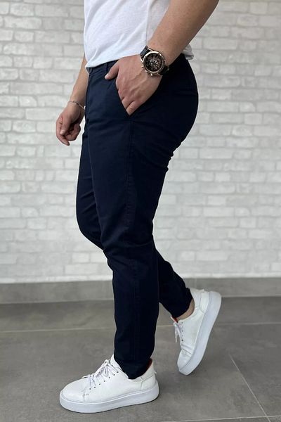 MİSHAR İTALİA Dark Navy Blue Men's Gabardine Trousers
