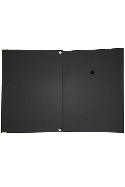 ankara menü Black Leather Signature Folder - Mapa Presentation File - Document Folder (5 Leafs)
