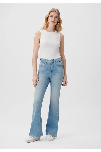 Mavi Samara Light Blue High Waist Skinny Fit Wide Leg Jean Pants 1010200-88973