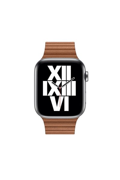 REDz Accessories Leather Strap, Compatible With Apple Watch, Leather Loop, Dark Brown - 38/40/41 Mm