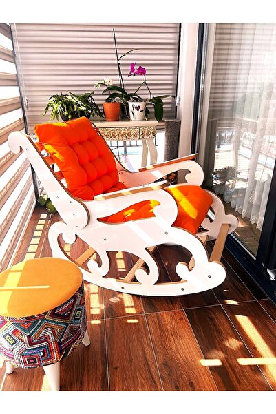 mymo dizayn BEYAZ SALLANAN KOLTUK, DİNLENME KOLTUĞU KOLAY KURULUM, TV KOLTUĞU...