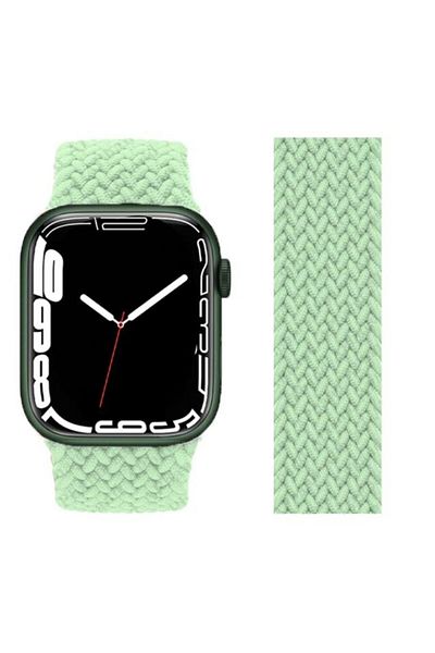 REDz Accessories Solo Loop Strap, Compatible with Apple Watch, Elastic, Light Green - 44/45/46/49 mm, Very Small