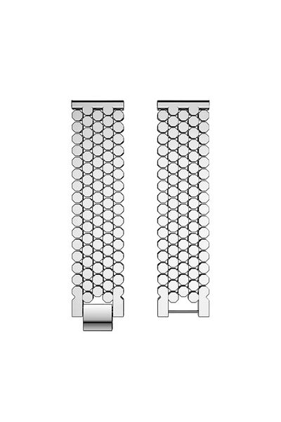 REDz Accessories Curea metalică pentru Apple Watch, hexagonală, fashion, argintie - 44/45/46/49 mm