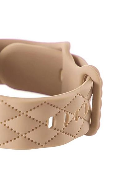 REDz Accessories Diamond Strap, Butterfly Buckle, For Apple Watch, Adjustable, Silicone, Cream - 38/40/41 Mm