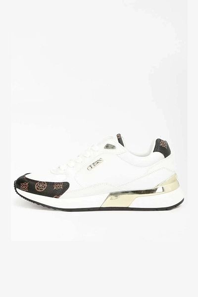 Guess Moxea/active Lady/leather Like Dámské Bílé Sneaker Fl5moxfal12-whbr