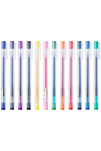 Deli Pix cu gel 0,5 mm, set de 12 culori Deli