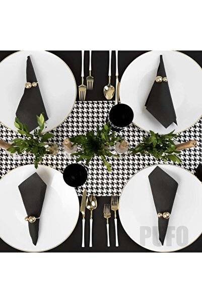 PUFO Ellegance elegant plate for dessert, appetizers, 23 cm, white