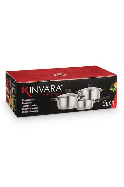 Arte Regale Kinvara 5-piece stainless steel pot set