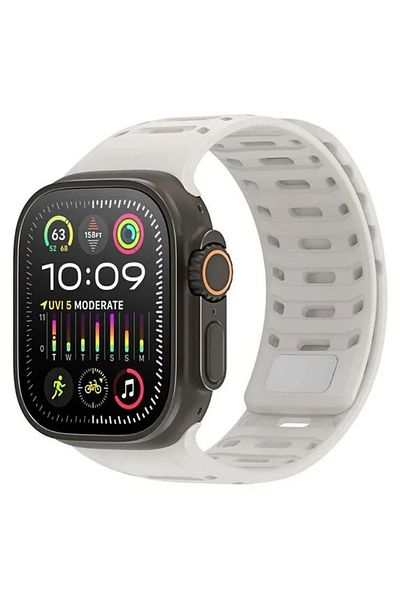REDz Accessories Curea Dux Ducis CS, magnetică, pentru Apple Watch 44/45/46/49mm, silicon, gri