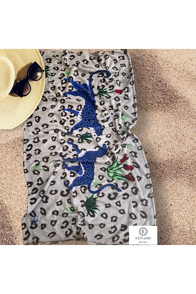 Explore Home , Leopard, Patterned, Tiger, Figured, Beach, Towel