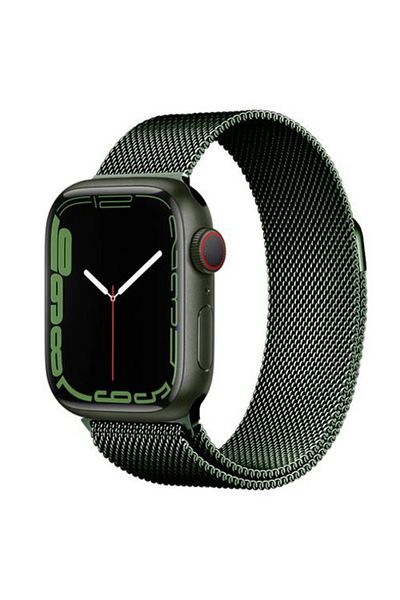 REDz Accessories Strap For Apple Watch, Milanese Loop, Stainless Steel, Green - 44/45/46/49 Mm