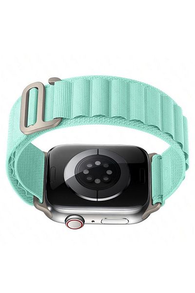 REDz Accessories Curea Alpine, nailon, compatibilă cu Apple Watch, reglabilă, turcoaz - 44/45/46/49 mm