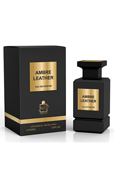 Milestone Unisex Άρωμα Ambre Leather, 100 ml, Νότες Δέρματος & Κεχριμπαρένιου, Κομψή Συσκευασία
