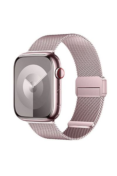 REDz Accessories Hoco Wa26 Strap, Compatible With Apple Watch, Metal Fabric, Magnetic Buckle, Rose - 44/45/46/49 Mm