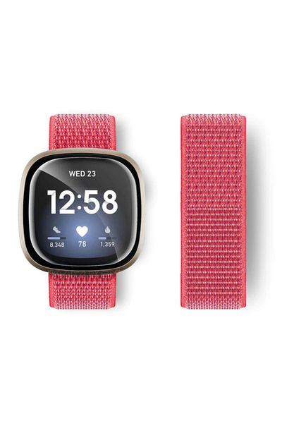 REDz Accessories Sport Strap, Compatible with Apple Watch, Textile, Hibiscus - 44/45/46/49 mm