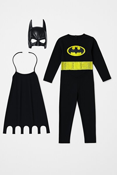 Parti Kırtasiye Batman Çocuk Kostüm Seti Maskeli Ve Pelerinli – Erkek Çocuk S...