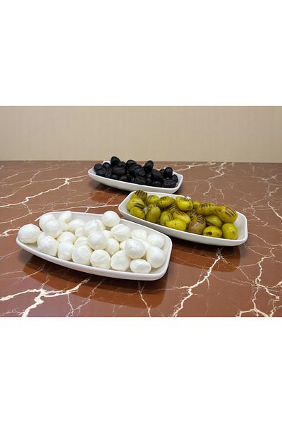 ALCE 3-Piece Ceramic Breakfast Sauce Bowl, Snack Bowl, Jam Bowl Sea