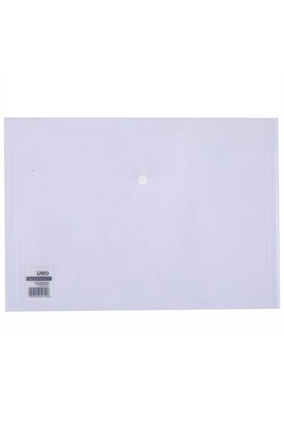 Deli Plastic Button Folder A4 Transparent Deli