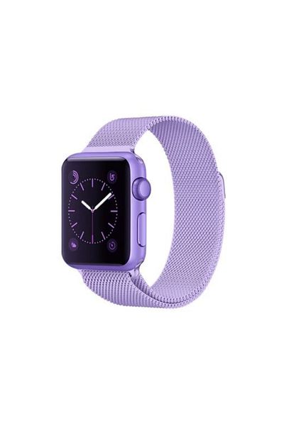 REDz Accessories Strap for Apple Watch, Milanese Loop, Stainless Steel, Lavender - 44/45/46/49 mm