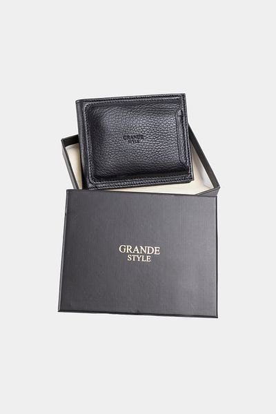 Grande Style Ανδρικό Πορτοφόλι Γνήσιο Δερμάτινο 01595 ΜΑΥΡΟ