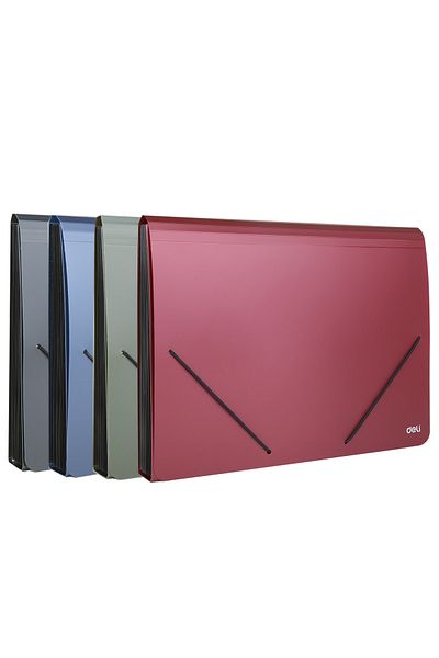 Deli Plastic Elastic Folder with 12 Dividers Deli