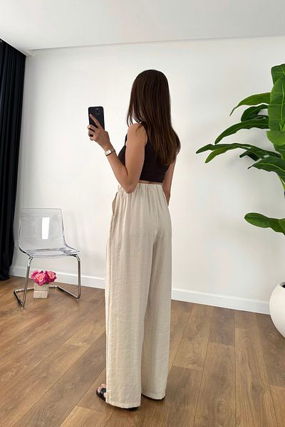 BİRCANÇİL Menka Stone Premium Elastic Waist Trousers
