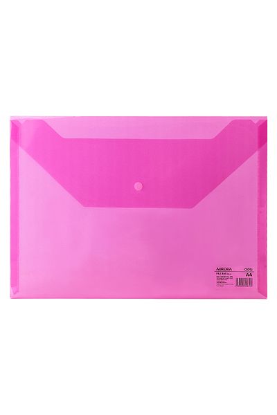 Deli Plastic Button Folder A4 Red Deli