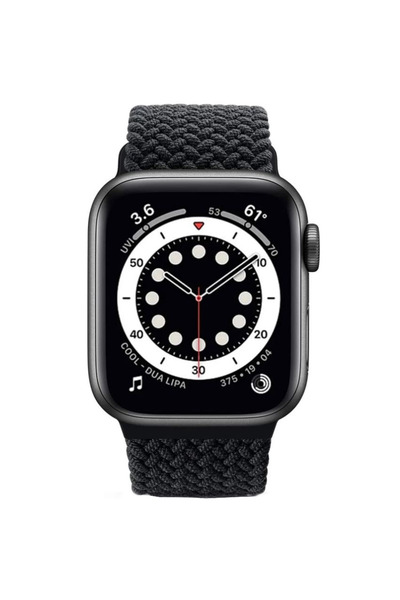 REDz Accessories Solo Loop Strap, Compatible with Apple Watch, Elastic, Petrol Grey - 44/45/46/49 mm, Small