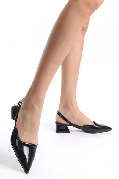 Peta Women's Pointed Toe Open Back Classic Heeled Shoes