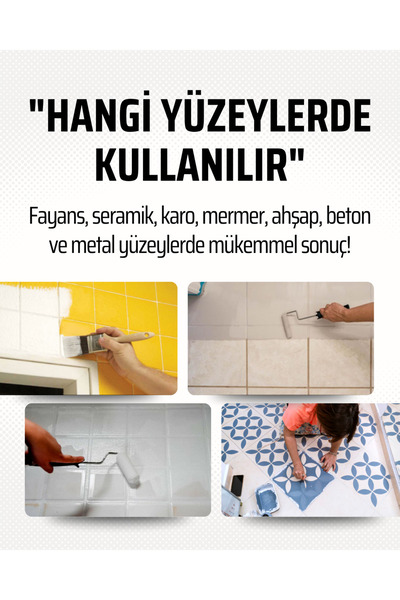 BARS Seramik & Fayans Boyası İç Mekan Zemin ve Duvar Dönüşüm Boyası 5 Kg